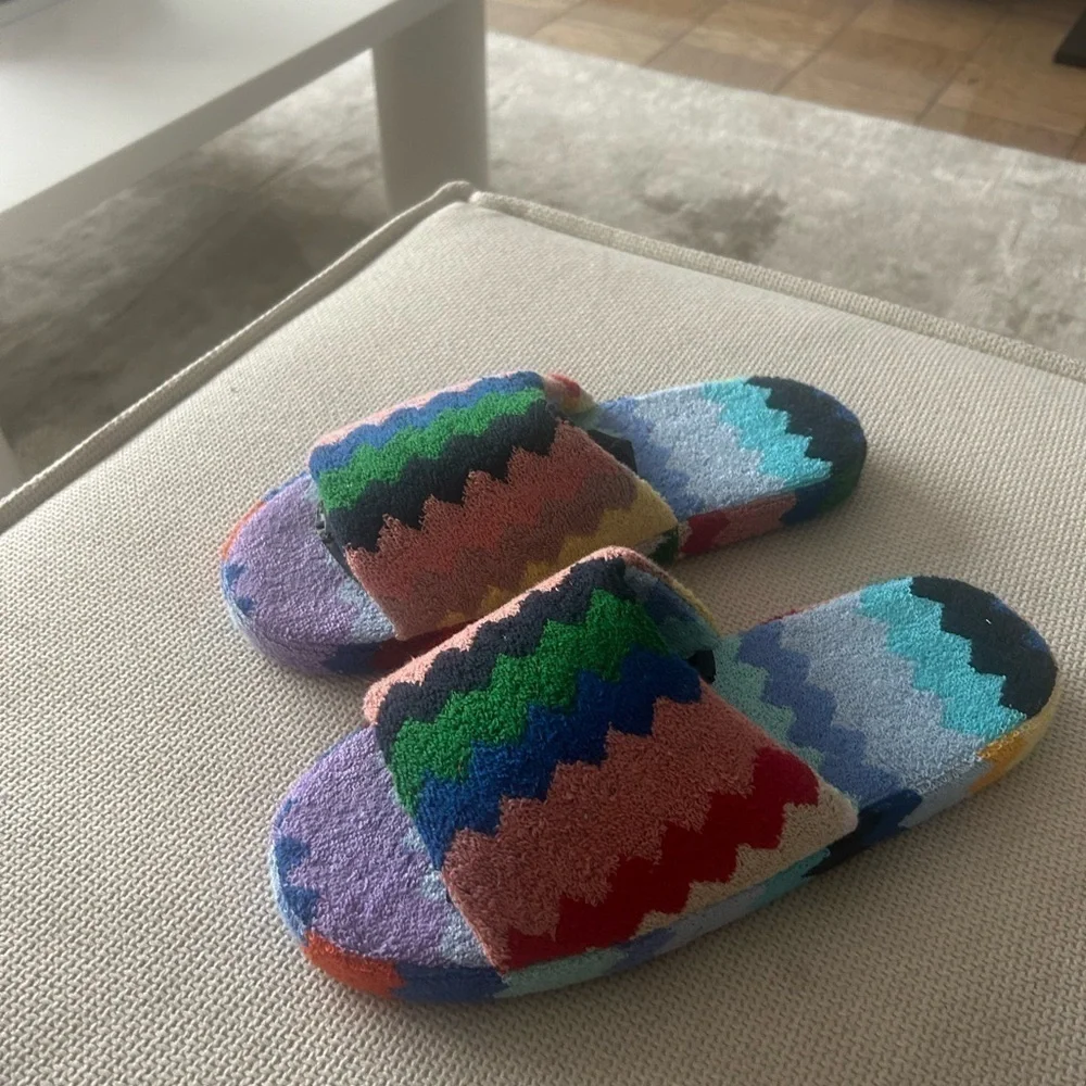 NWT! Missoni Cecil Open Slippers Terry Cloth Size XL - Picture 9 of 14